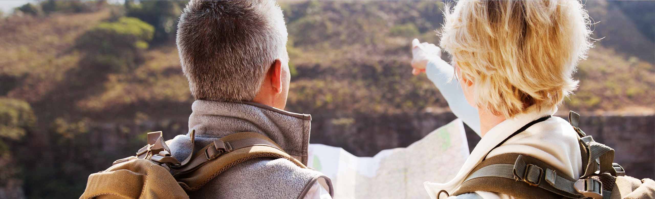 Couple looking at map together